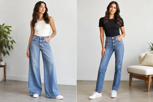 Wide Leg Versus Straight Jeans for Every Outfit