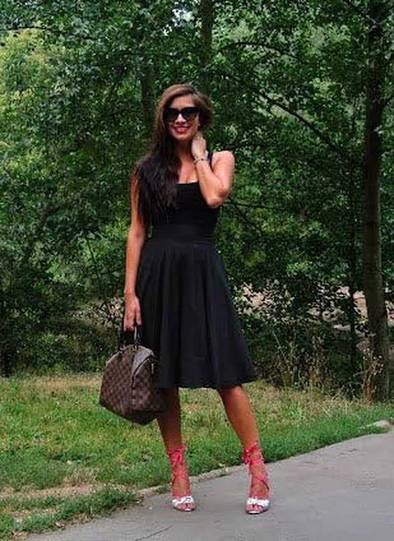 Women'S Pink/Blackblue/White Solid High Waist Trumpet Midi Skirt (10 Colors)