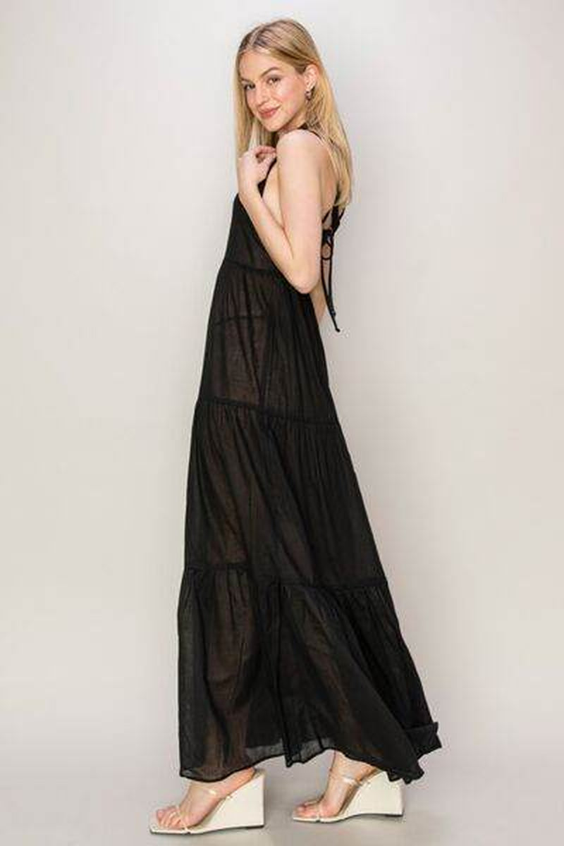 Halter Neck Cover up Maxi Dress
