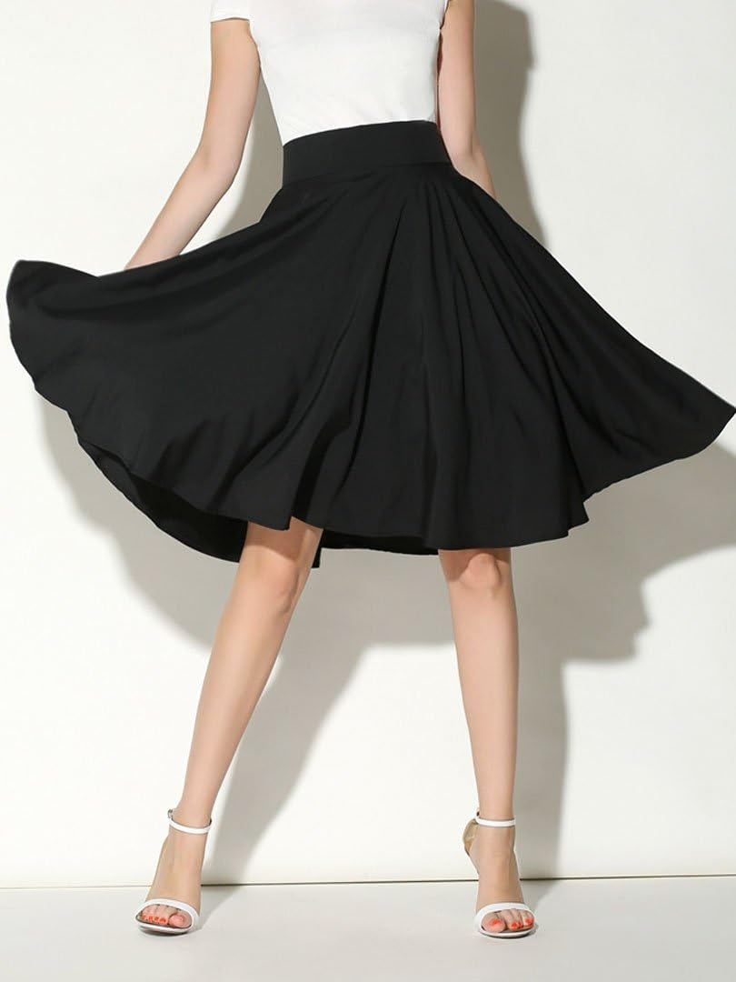 Women'S Pink/Blackblue/White Solid High Waist Trumpet Midi Skirt (10 Colors)