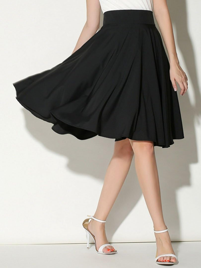 Women'S Pink/Blackblue/White Solid High Waist Trumpet Midi Skirt (10 Colors)