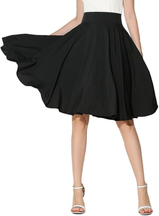 Women'S Pink/Blackblue/White Solid High Waist Trumpet Midi Skirt (10 Colors)